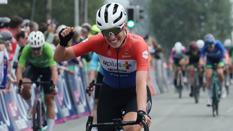 Manon de Boer celebrates her victory. Photo: Lorraine O'Sullivan