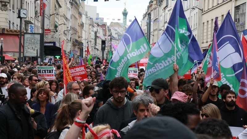 The organisers said 160,000 protesters gathered in Paris