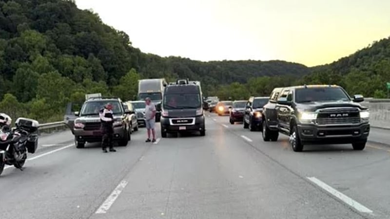 The shooting occurred on a rural stretch of an interstate highway