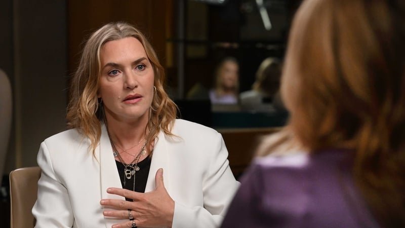 BBC handout photo of Kate Winslet during a 'pre-record' for the BBC 1 current affairs programme, Sunday with Laura Kuenssberg on Sunday