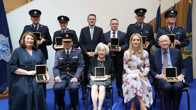 The Scott Medals were presented to serving gardaí and to the families of deceased members of the force