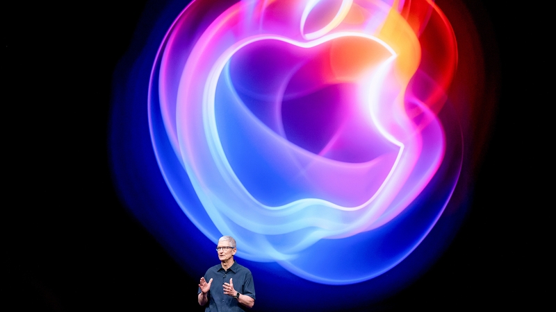 CEO Tim Cook at the launch of Apple's latest iPhone