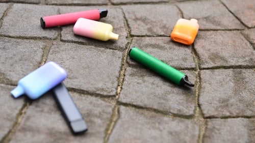 The report, by Waste Electrical and Electronic Equipment Ireland, found that around 1.1m vapes were recycled in 2024 (Stock image)