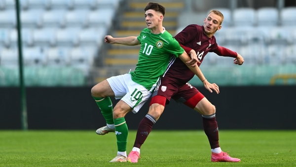 Andrew Moran in action against Latvia