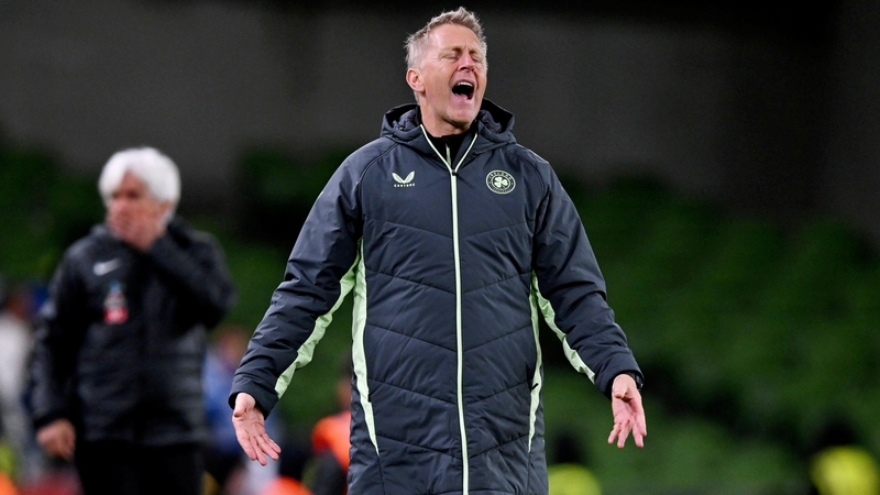 Heimir Hallgrimsson reacts during the 2-0 defeat to Greece