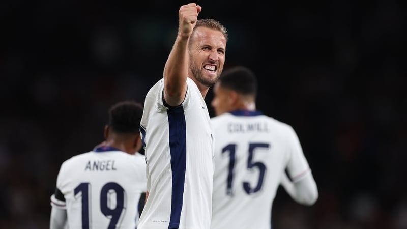 Striker Harry Kane was among the goals on his 100th international appearance