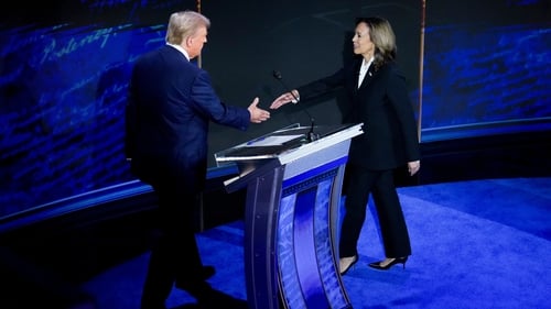 'Harris intentionally entered Trump's side of the stage with her arm extended, forcing Trump to shake her hand. This was a power move to ensure that Trump was thrown by her imposition into his territory and a first win for Harris'