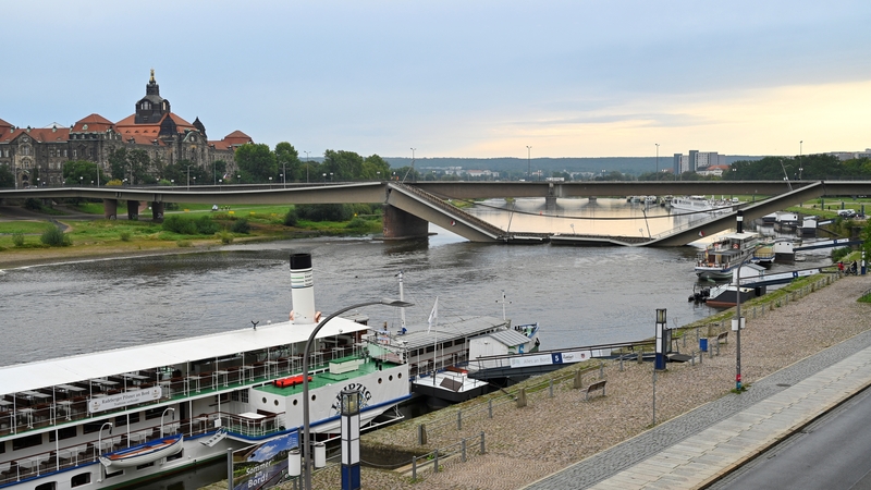 The Carola Bridge connects Dresden's old town to other parts of the city but the cause of the collapse is still unknown