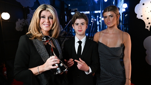 Kate Garraway with her children Billy Draper and Darcey Draper at the National Television Awards