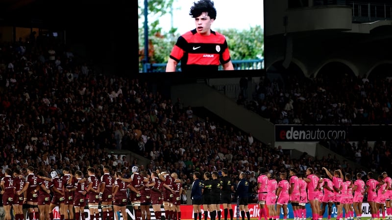Tributes were paid to Medhi Narjissi before the Top 14 game between Bordeaux and Stade Francais