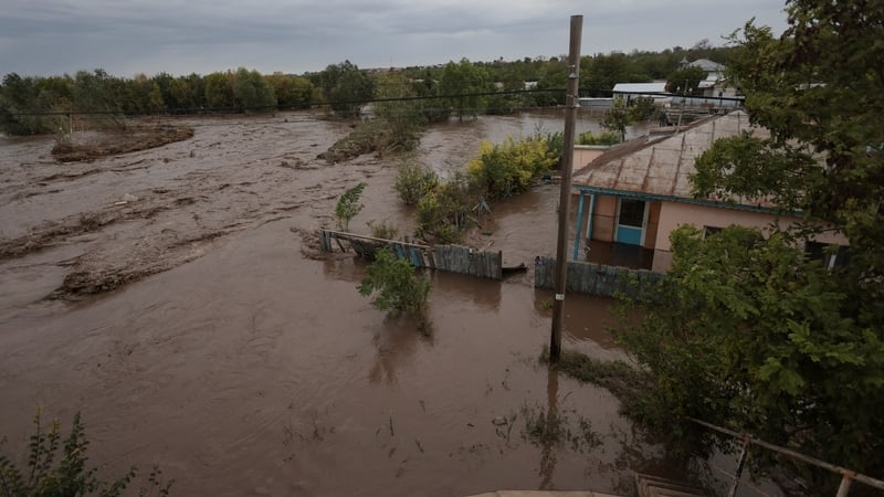 Flood water in Galati in Romania today