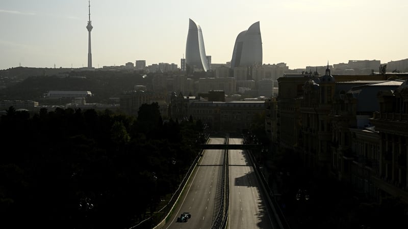 Lance Stroll in action during the street circuit Azerbaijan GP