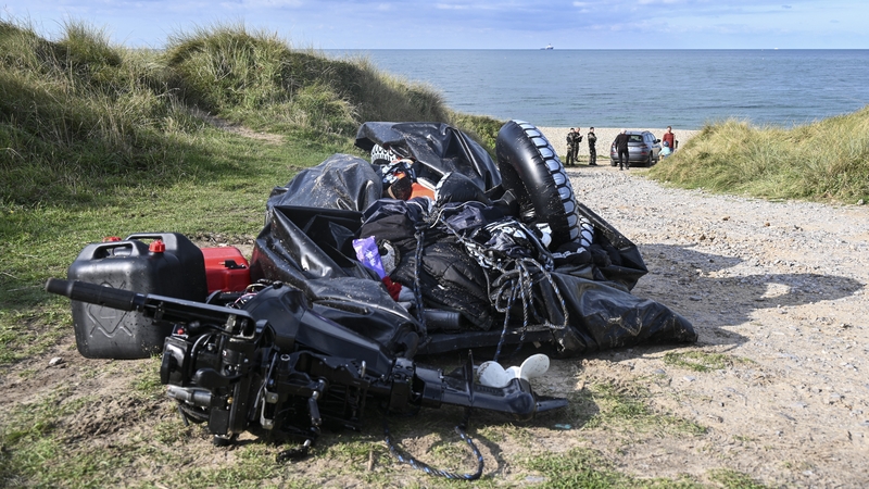 The boat was destroyed after running aground on rocks