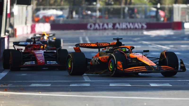 Oscar Piastri moved ahead of Charles Leclerc from the start