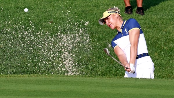 Charley Hull was first out for Europe