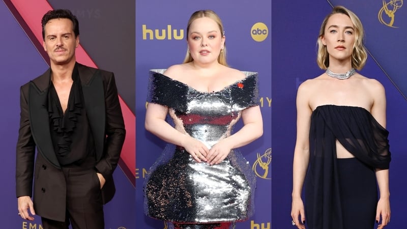 Andrew Scott, Nicola Coughlan and Saoirse Ronan. Getty Images