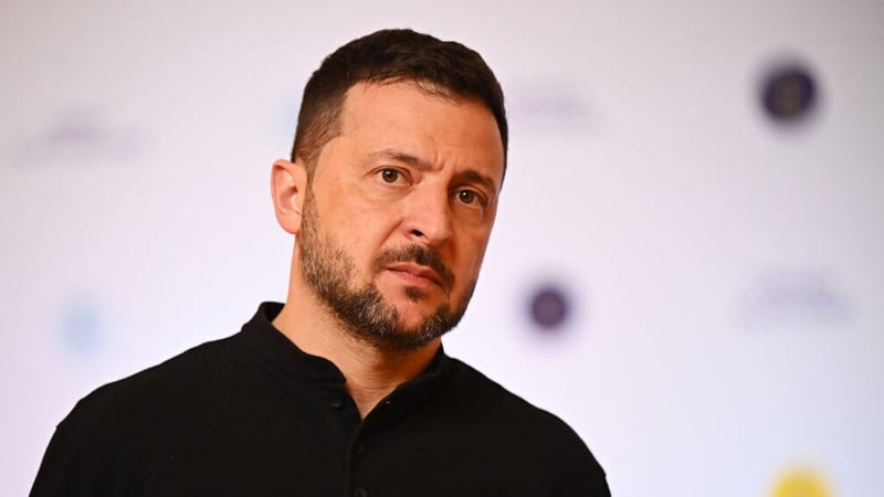 Volodymyr Zelensky said political violence had no place in the world (file photo)