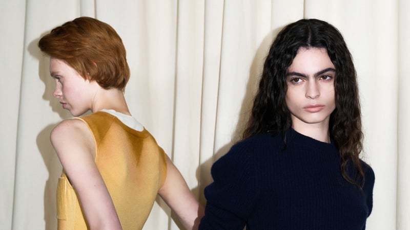 JW Anderson's make-up look focused on 'handsome beauty' (Shini Park and Alaric Macdonald/PA)
