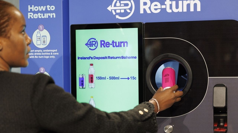A Deposit Return Scheme machine in use. The new law aims to ensure that people with disabilities can access everyday digital services independently, including bottle and can return machines.