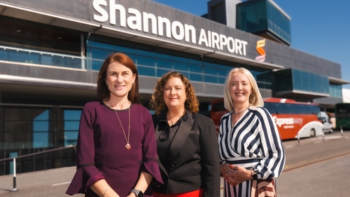 Mary Considine, CEO of the Shannon Airport Group, Catherine Toolan, Managing Director of Diageo Irish Brand Homes and Sharon Higgins, Executive Director of Membership and Sectors at Ibec at Shannon Airport