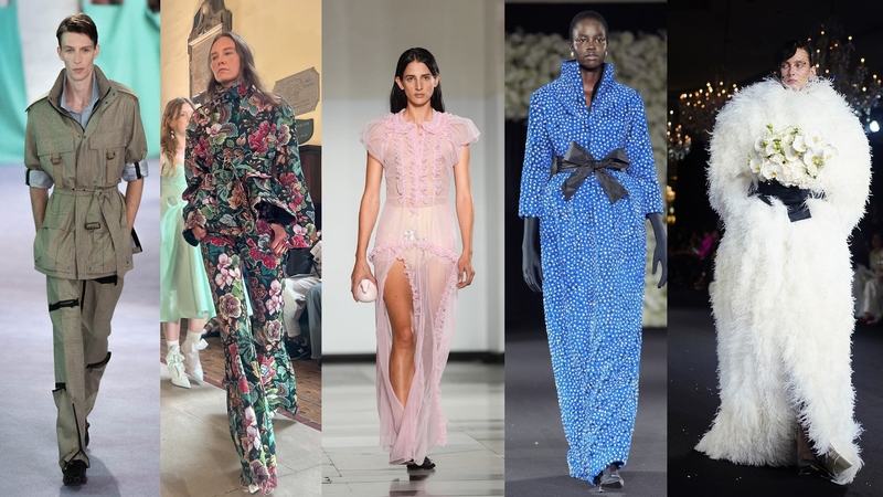 Frills and feathers were re-imagined on the spring/summer runways (James Manning/Lara Owen/Ian West/James Manning/Yui Mok/PA)