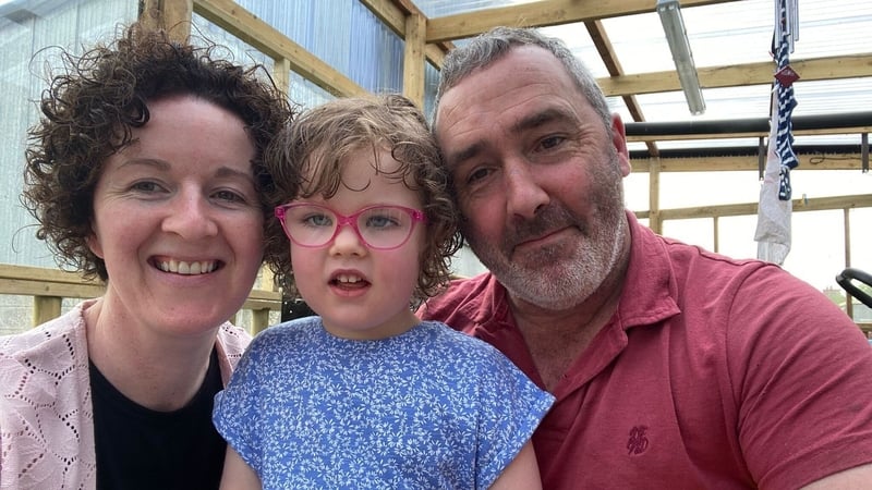 Clodagh with her parents Sinead and Colin