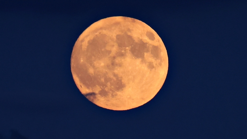 The Super Moon pictured rising over Turkey this evening