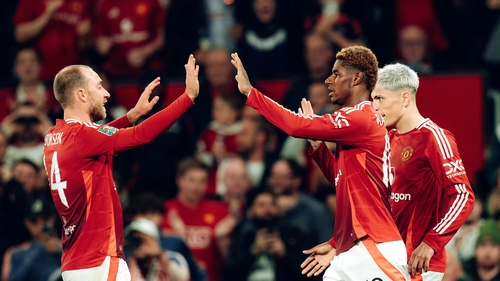 Christian Eriksen, Marcus Rashford and Alejandro Garnacho each scored a brace at Old Trafford
