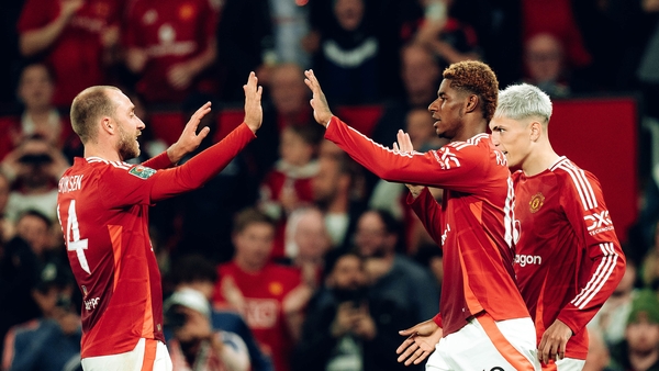 Christian Eriksen, Marcus Rashford and Alejandro Garnacho each scored a brace at Old Trafford