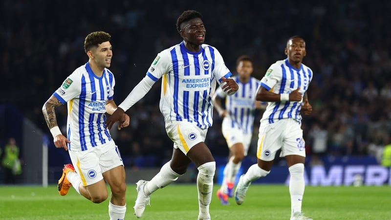 Carlos Baleba fired a stunning opener for Brighton
