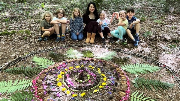 Making a mandala in Wexford.