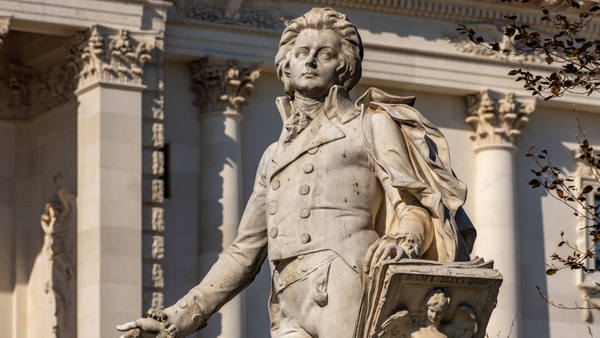 A statue of Mozart in the Austrian capital Vienna