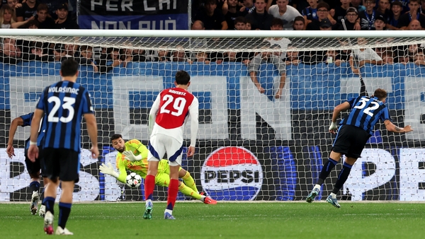 David Raya saved a second-half penalty for Arsenal