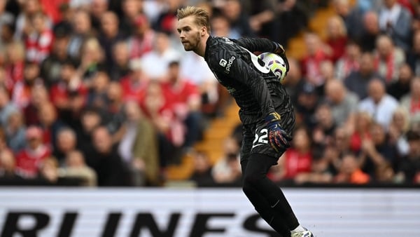 Caoimhín Kelleher made a number of good saves at Anfield