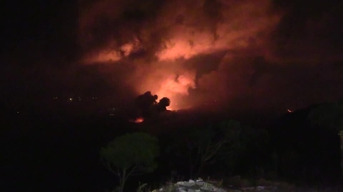 Israeli warplanes were striking targets in southern Lebanon a day after 37 people were killed in an air strike