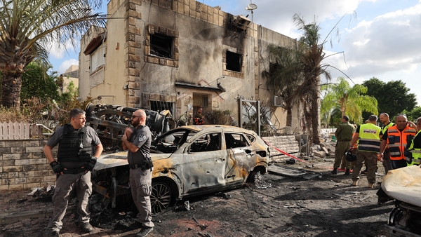 Several buildings were struck by Lebanese strikes in Israel, including a house badly damaged near the Israeli city of Haifa