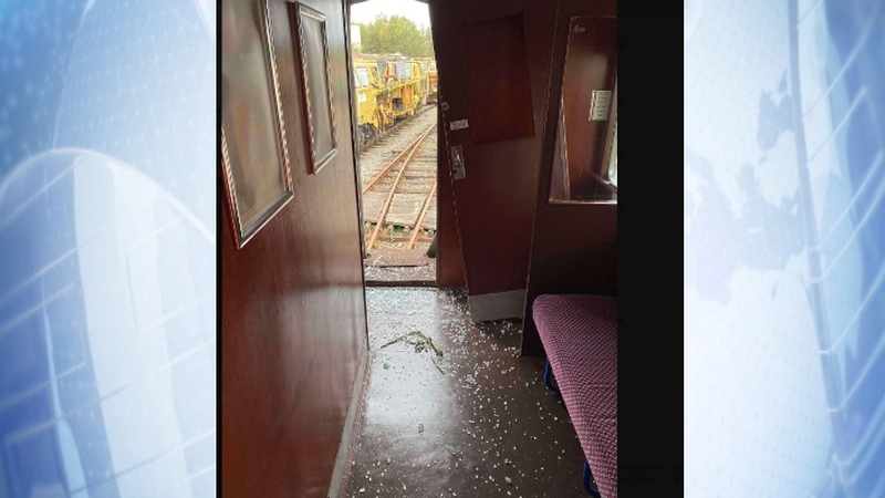 One of the carriages damaged in Downpatrick (Pics: Downpatrick and County Down Railway museum)