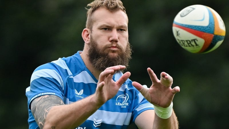 RG Snyman pictured at Leinster training on Monday afternoon