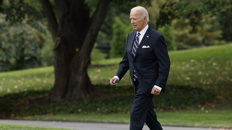 US President Joe Biden departing the White House for his final appearance at the UN General Assembly in New York
