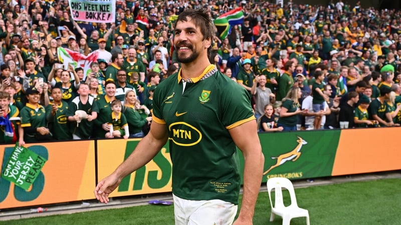 Eben Etzebeth equalled Victor Matfield's tally of 127 caps against Argentina on Saturday last