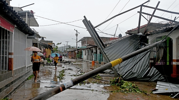 Civil protection authorities and the National Guard are clearing mud, rocks and trees from roads