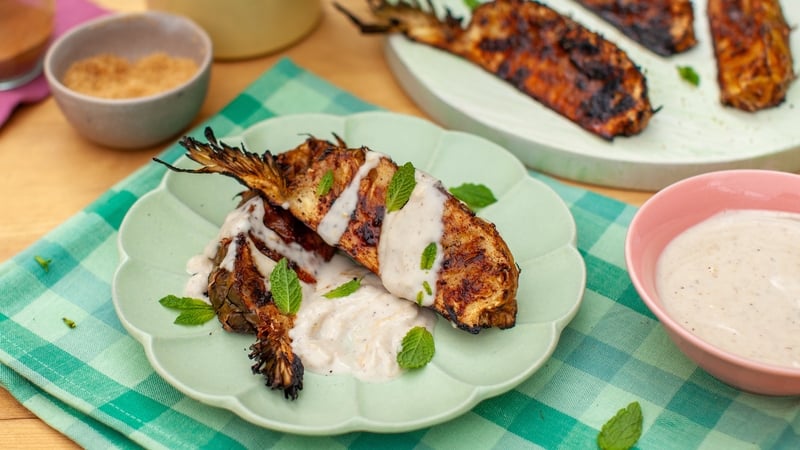 Nico's grilled pineapple with coconut custard