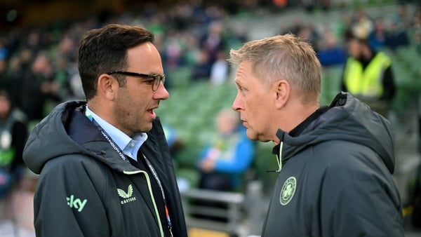 FAI chief football officer Marc Canham (L) with Heimir Hallgrimsson