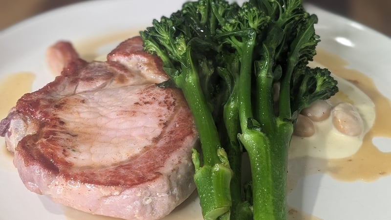 Paul's grilled bacon chop & Parmesan beans: Today