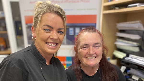Assistant Manager of the Canteen Colette Gahan with Gail Walsh