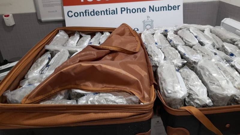 22.5kg of herbal cannabis was seized after luggage belonging to a passenger who traveled from Ibiza in Spain was searched
