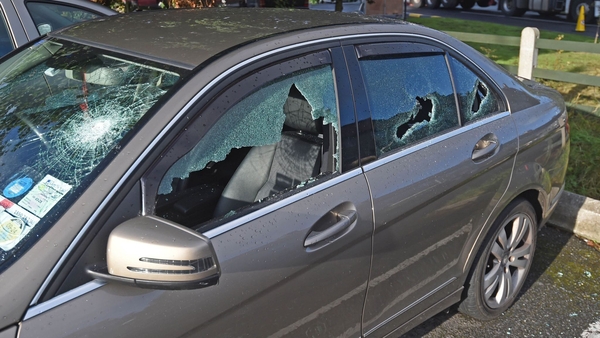 There was extensive damage to a number of cars and buildings