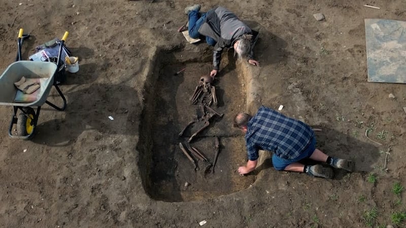 The skeletons were discovered near Denmark's third-largest city Odense