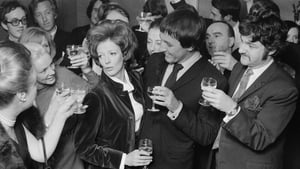 Maggie Smith celebrating her Academy Award for Best Actress, 1970