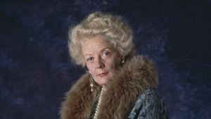 Maggie Smith on the set of Hook, 1991